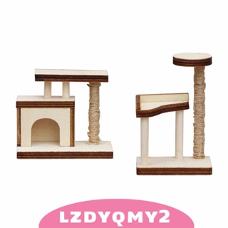 [Lzdyqmy2] กรอบปีนเขาแมว 1:12 อุปกรณ์เสริม สําหรับบ้านตุ๊กตา