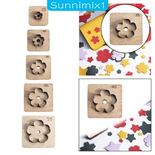 [Sunnimix1] แผ่นแม่แบบไม้ ตัดหนัง PU ลายดอกไม้ ใช้ซ้ําได้ ทนทาน สําหรับผู้เริ่มต้น