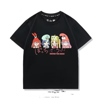 เสื้อยืดผ้าฝ้าย 100% พิมพ์ลายอนิเมะ Mount Fuji Lonely rock bocchi the rock bocchi the rock Ichiri Goto bocchi Sauce Moe Dou Yamada Ryokita Kita Yudai Idi Tomoi สีรุ้ง สองมิติ แฟชั่นฤดูร้อน สําหรับผู้ชาย