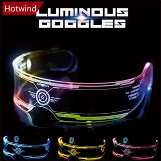 Hotwind แว่นตา LED เรืองแสง หลากสี พร็อพสําหรับปาร์ตี้คริสต์มาส M4O5