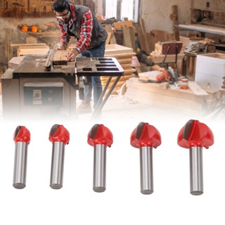 SaTine Shop 5 ชิ้น Round Nose Router Bit 8 มิลลิเมตร Shank คาร์ไบด์ความแข็งสูง Core Box สำหรับงานไม้