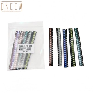 【ONCEMOREAGAIN】Reliable and Durable 1206 SMD LED Light Assortment Kit 100pcs 5 Colors