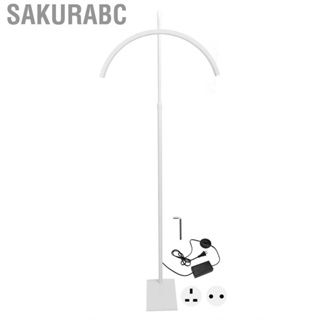 Sakurabc Half Moon Floor Lamp  3300‑6500K U Shape Adjustable Beauty White Pole 110-240V 20inch 200pcs Light Chips for Dental Clinics