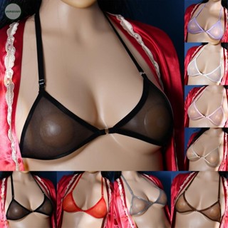 GORGEOUS~Bra Bra Set Bralette Halter Mesh Nylon See-through Womens High Quality