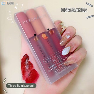 กล่องของขวัญ HERORANGE Milkshake Velvet Lip Glaze ลิปคัลเลอร์เนื้อแมตต์ติดทนนานในชุดถ้วยไม่ติดแต่งหน้า White Lip Glaze สีสันเข้มข้นและเต็มประสิทธิภาพและติดทนนาน (จัดส่งในวันนี้)