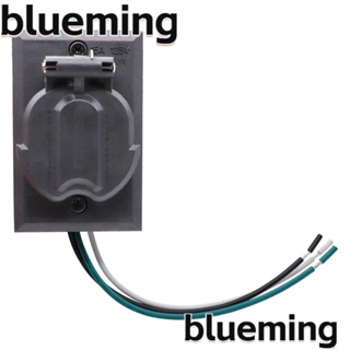 Blueming2 เต้ารับไฟฟ้า AC 125V PA66 ไนล่อน 15A กันน้ํา แบบพกพา สีดํา สําหรับช่างไฟฟ้า