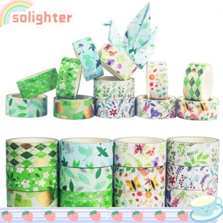 Solighter เทปสติกเกอร์ 12 ม้วน สําหรับตกแต่งสมุดบัญชีมือ DIY