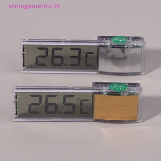 Strongaroetrtu เครื่องวัดอุณหภูมิปลาดิจิทัล LCD อุปกรณ์เสริม สําหรับตู้ปลา