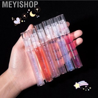 Meyishop Lip Gloss Transparent Pearlescent Moisturizing Glass Lipstick with Fine Flash Gifts