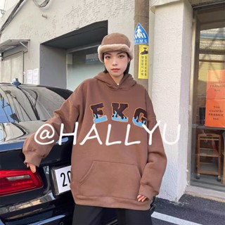 HALLYU เสื้อกันหนาว เสื้อแขนยาว เสื้อฮู้ด Fashion INS unique สบาย WWY23909PU36Z230909