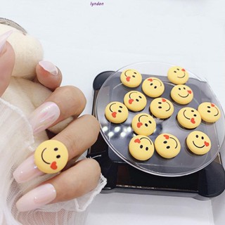 Lyndon จี้รูปหน้ายิ้มน่ารัก สําหรับตกแต่งเล็บ DIY