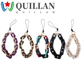 Quillan สายคล้องโทรศัพท์มือถือ ประดับลูกปัดโลหะ ป้องกันการสูญหาย แฮนด์เมด