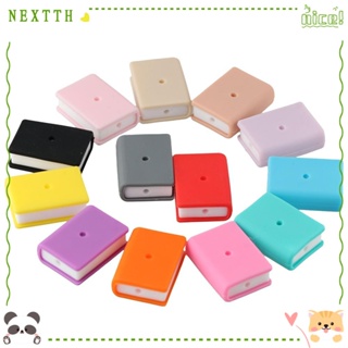 Nextth ลูกปัดซิลิโคน รูปหนังสือ 16 สี แฮนด์เมด สําหรับทําสร้อยคอ หนังสือ งานฝีมือ