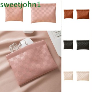 Sweetjohn กระเป๋าใส่เหรียญ หนัง PU ลายตารางหมากรุก ปิดเองได้ สร้างสรรค์ สําหรับผู้หญิง