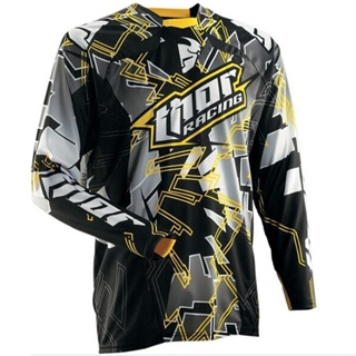 พร้อมส่ง เสื้อกีฬาแขนยาวลําลอง ระบายอากาศได้ดี ลาย Thor Motocross สําหรับขี่จักรยานเสือภูเขา MTB