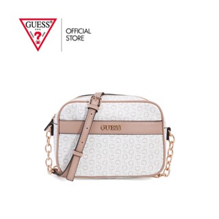 GUESS กระเป๋าสะพายผู้หญิง รุ่น BG862312 ELLISON CAMERA CROSSBODY สีขาว