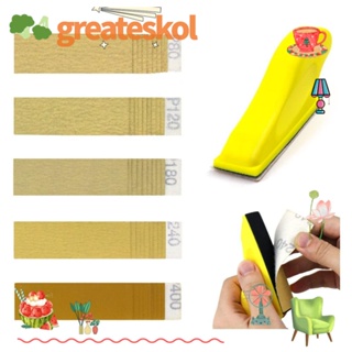 Greateskol แผ่นกระดาษทรายขัด แคบ มีกาวในตัว สําหรับขัดไม้ DIY