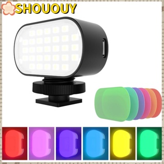 Shououy ฟิลเตอร์กรองแสง 6 สี แบบชาร์จไฟได้ สําหรับถ่ายภาพ ไลฟ์สด