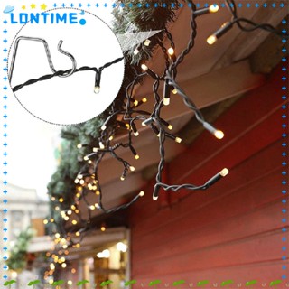 Lontime ตะขอแขวนไฟคริสต์มาส สเตนเลส กันสนิม แบบเปลี่ยน 100 ชิ้น