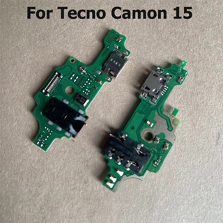 สําหรับ Tecno Camon 15 Air Pro พอร์ตชาร์จ USB แท่นชาร์จ ปลั๊กเชื่อมต่อบอร์ด สายเคเบิลอ่อน