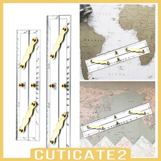 [Cuticate2] ไม้บรรทัดนําทาง แบบขนาน พร้อมสเกลใส สําหรับนักเรียน โรงเรียน เรือ ศิลปิน