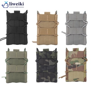 Liweiki 5.56 CS กระเป๋าแมกกาซีนยุทธวิธี AK AR M4 AR15 กระเป๋าแมกกาซีนเดี่ยว Camo Molle Mag Holster Pouch B3J3