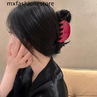 Mxfashione กิ๊บติดผม อะคริลิค ทรงเรขาคณิต ขนาดใหญ่ สีเชอร์รี่ สําหรับผู้หญิง