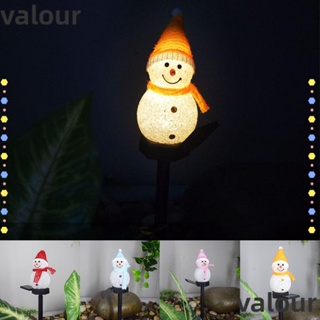 Valour โคมไฟ LED พลังงานแสงอาทิตย์ รูปสโนว์แมน สําหรับตกแต่งคริสต์มาส