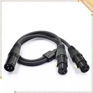 [Reyalxa] ใหม่ ตัวเชื่อมต่อ 3 Pin XLR ตัวเมีย สําหรับสายเคเบิลอะแดปเตอร์แยก 2 ตัวเมีย