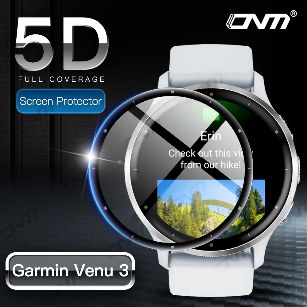 ฟิล์ม garmin venu 3 ฟิล์ม ฟิล์มป้องกันรอยหน้าจอ 5D ฟิล์มกันรอยเต็มจอ สำหรับ garmin venu 3S ฟิล์ม gar
