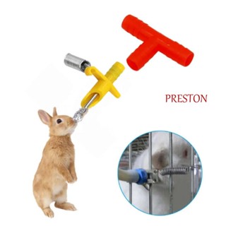 Preston หัวฉีดน้ําดื่ม พลาสติก อัตโนมัติ แบบสปริง สุ่มสี สําหรับสัตว์เลี้ยง กระต่าย 5 ชุด