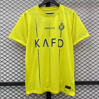 เสื้อกีฬาแขนสั้น ลายทีมชาติฟุตบอล Al-Nassr FC 2023-24 ชุดเหย้า สําหรับผู้ชาย