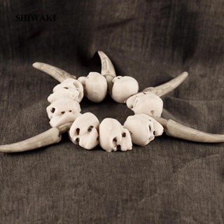 [Shiwaki] สร้อยข้อมือ จี้หัวกะโหลก ขนาดเล็ก สําหรับปาร์ตี้ฮาโลวีน