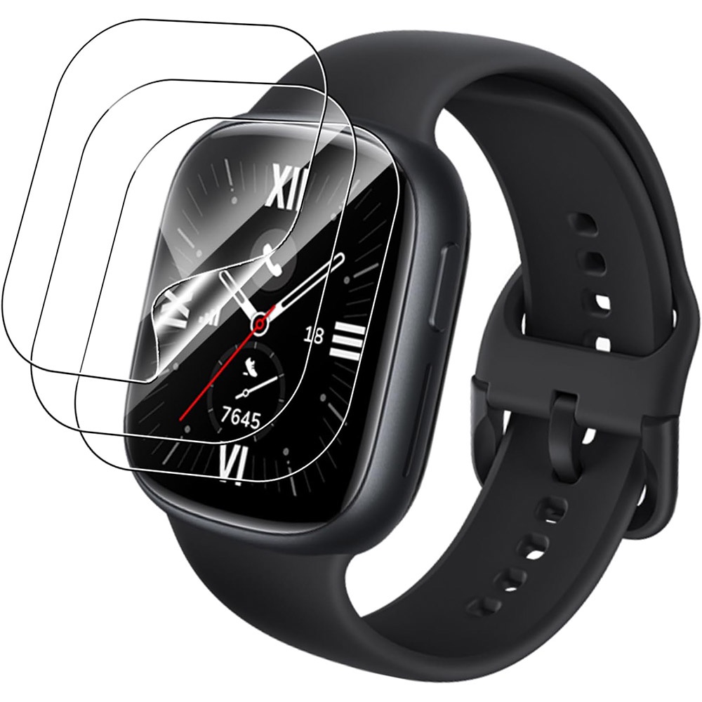 ฟิล์มไฮโดรเจล TPU นิ่ม ใส กันรอยหน้าจอ สําหรับ Honor Watch 4 3 ชิ้น