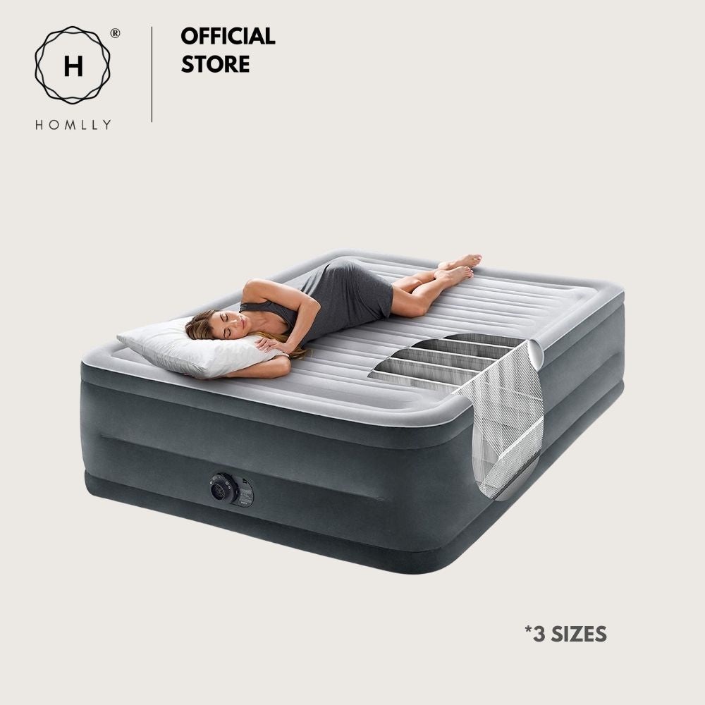 Homlly INTEX Dura-Beam Deluxe ที่นอนเป่าลม ขนาดใหญ่