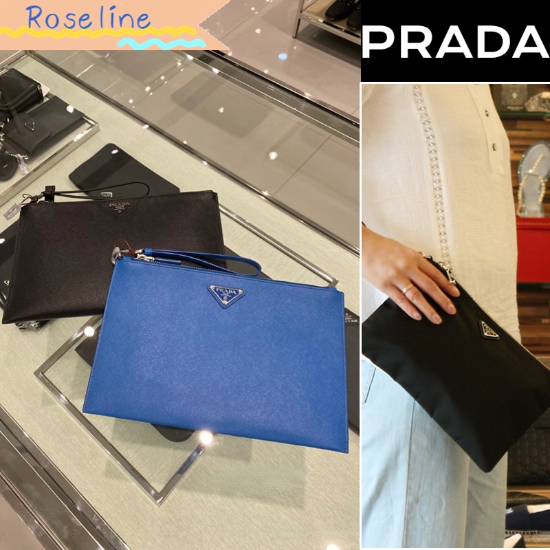 ปราด้า PRADA Re-Nylon and Saffiano leather Clutches