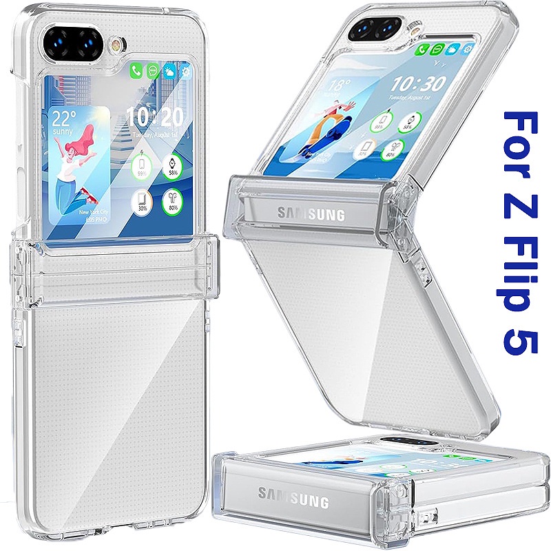 เคสโทรศัพท์มือถือ แบบใส กันกระแทก สําหรับ Samsung Galaxy Z Flip5 Flip4 Flip3