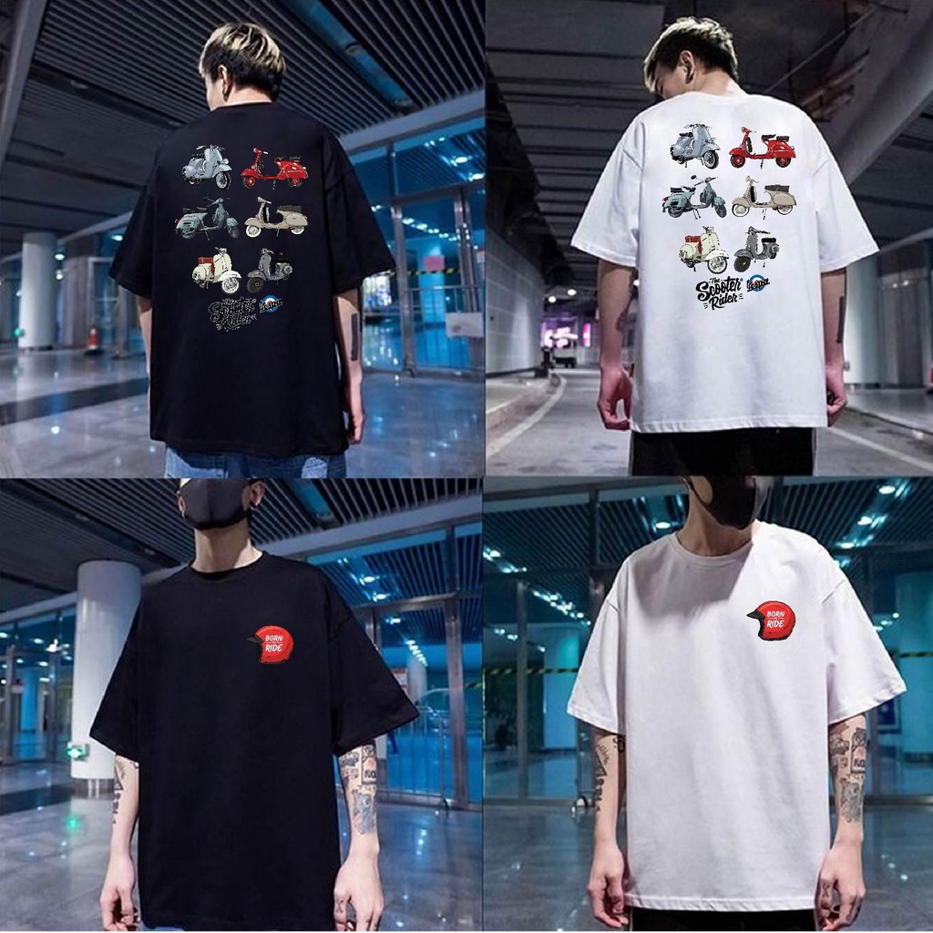 รหัส80 ลายเวสป้า ผ้า preimium cotton semi100%