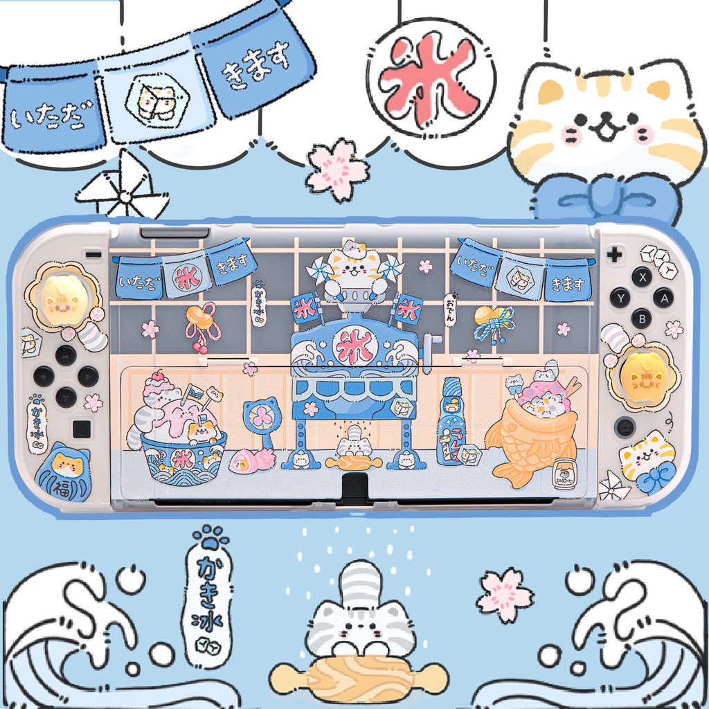 เคสป้องกัน ลายแมวน้ําแข็งน่ารัก สําหรับ Nintendo Switch และ Switch OLED