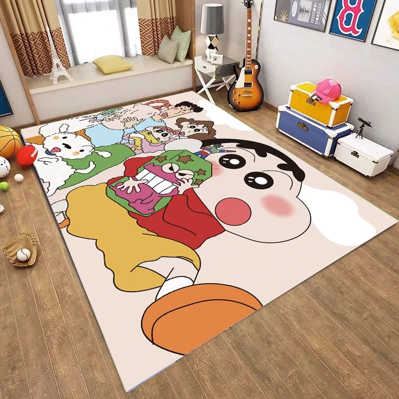 พรมปูพื้น ลายการ์ตูนชินจังน่ารัก สําหรับห้องนอนเด็ก ห้องนั่งเล่น
