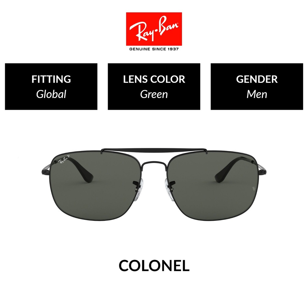 Ray-ban Colonel | Rb3560 002/58 แว่นตากันแดด เลนส์โพลาไรซ์ ขนาด 61 มม. สําหรับผู้ชาย999999999999999999999999999999999999999999999999999999999999