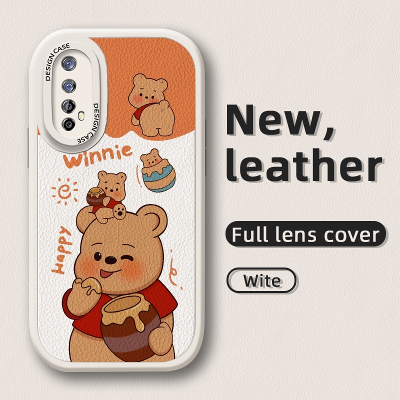 สําหรับ Realme 7 4G 7i C17 Realme Narzo 20 Pro เคสการ์ตูน หมีพูห์ น่ารัก รูปแบบใหม่ เคสโทรศัพท์หนัง กันกระแทก เคสด้านหลัง ซิลิโคน เคสนิ่ม