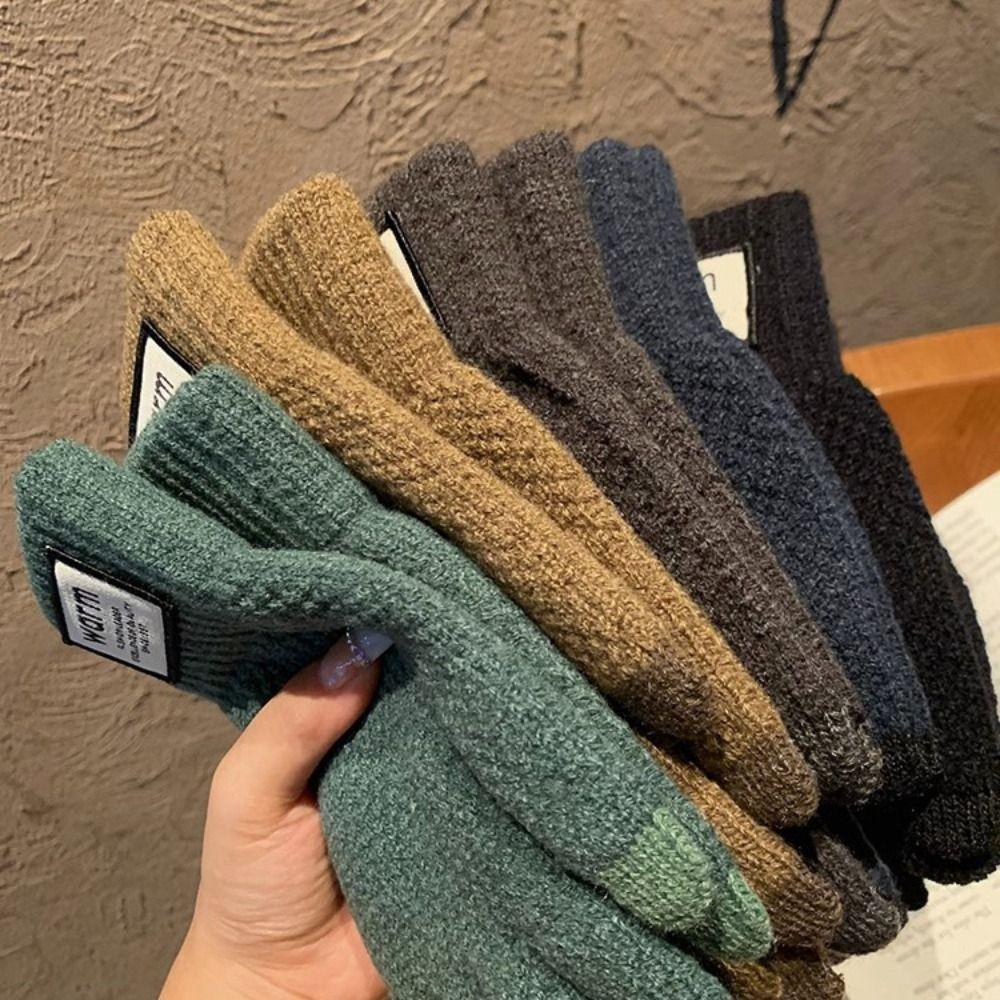 Osier1 ถุงมือผ้าถัก แบบหนา กันลม ให้ความอบอุ่น สีพื้น เหมาะกับฤดูหนาว สําหรับผู้หญิง - รูปที่ 7