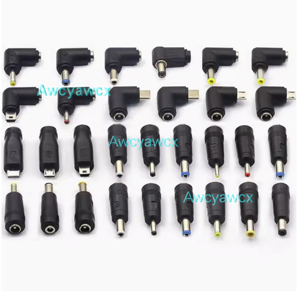อะแดปเตอร์ปลั๊ก DC ตัวผู้ เป็นตัวเมีย 5.5 มม. 2.1 มม. 2.5 มม. 7.9 มม. 7.4 6.5 6.3 6.0 5.0 4.8 4.5 4.0 3.5 3.0 2.5 2.0 1.7 1.35 1.1 0.7 0.6 สําหรับแล็ปท็อป โน้ตบุ๊ก แท็บเล็ต พีซี