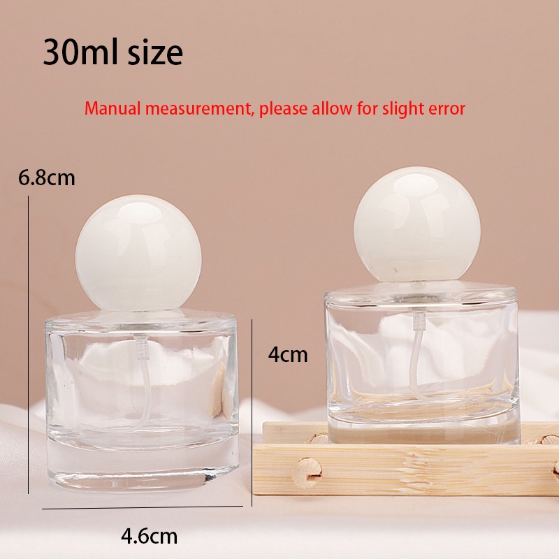 ขวดสเปรย์น้ําหอม แบบใส เกรดสูง ขนาด 30 มล. พร้อมฝาปิด สีดํา แบบพกพา เหมาะกับการเดินทาง