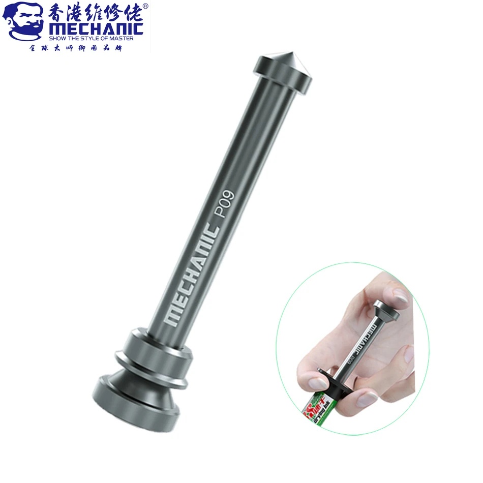 Mechanic P09 อลูมิเนียมหลอดลูกสูบ Solder Paste Flux Booster คู่มือ Propulsion เครื่องมือสําหรับซ่อมโทรศัพท์มือถือเครื่องมือ