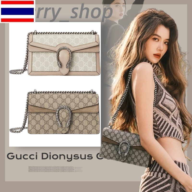 New 🍒กุชชี่ Gucci Dionysus GG small shoulder bag🍒กระเป๋าโซ่/กระเป๋าสะพาย 499623 J1IL