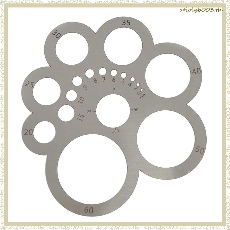 Atiolqb003.th # ไม้บรรทัดโลหะ ทรงกลม สําหรับงานไม้ เย็บหนัง งานฝีมือ DIY
