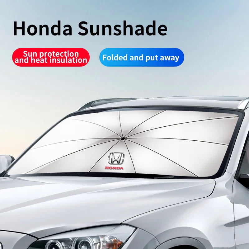 ม่านบังแดดกระจกหน้ารถยนต์ กระจกหน้ารถยนต์ พับได้ สําหรับ Honda Civic Accord CRV HRV Pilot Fit Odysse