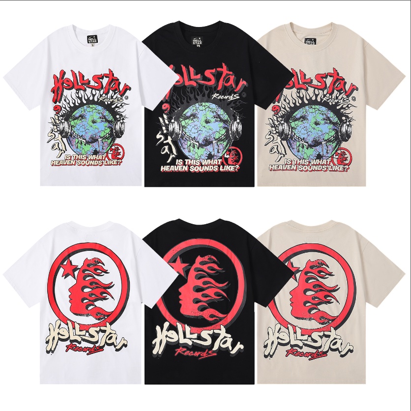 สินค้าพร้อมส่ง ! เสื้อยืดแขนสั้น ผ้าฝ้าย พิมพ์ลาย Hellstar Earth Ghost Face แบบสร้างสรรค์ สําหรับผู้